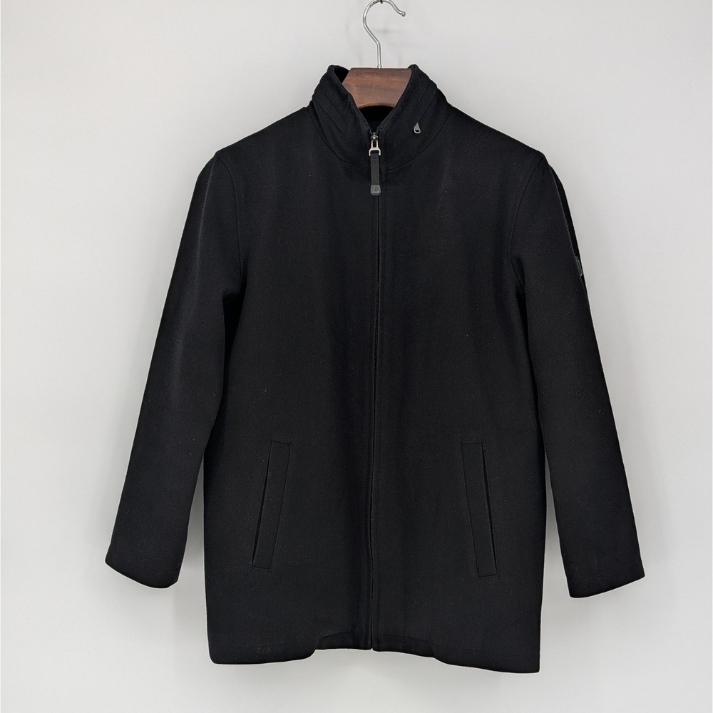 Tumi Tech Black Wool Blend Jacket Zip Insert Size S